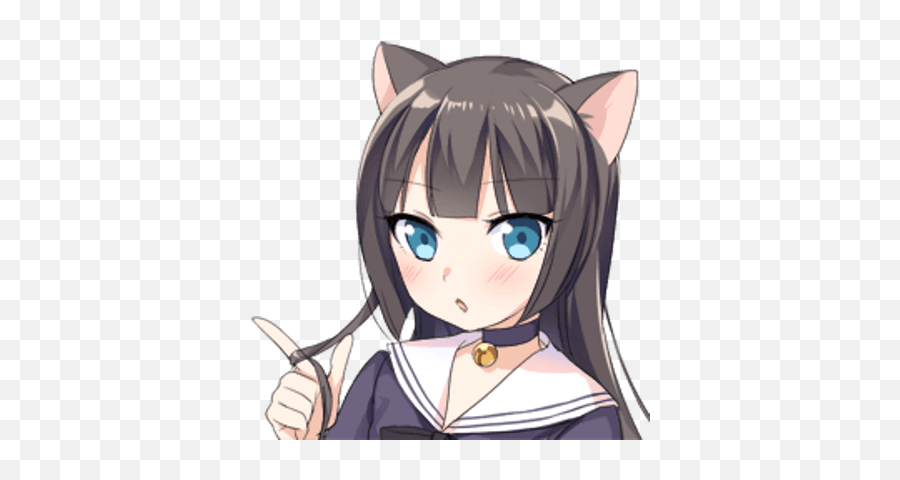 Cat Girl Face Transparent Png - Stickpng Girl Anime Cat Face Emoji,Anime Face Transparent