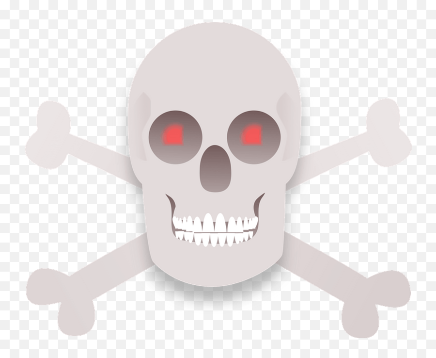 Skull And Cross Bones Clipart - Scary Emoji,Skull And Crossbones Png