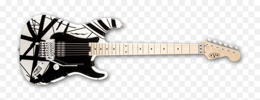 Guitarra Electrica - Evh Striped Series Electric Guitar Van Halen Guitar Stripe White Emoji,Guitarra Png