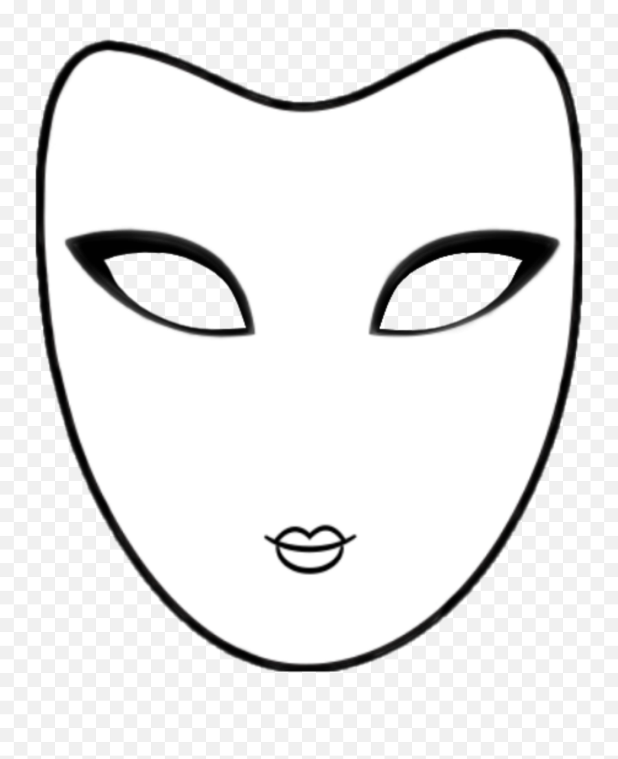 Mask Whiteandblack Outline Colorsheet Carnival - Mask Carnival Face Mask Clipart Emoji,Masquerade Mask Transparent Background