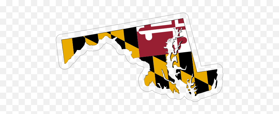 Maryland Flag State Sticker - Language Emoji,Maryland Flag Png