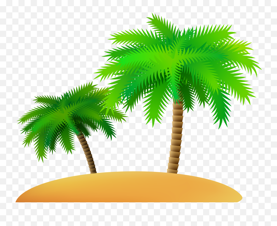 Palm Tree Island Clipart Transparent Emoji,Island Clipart
