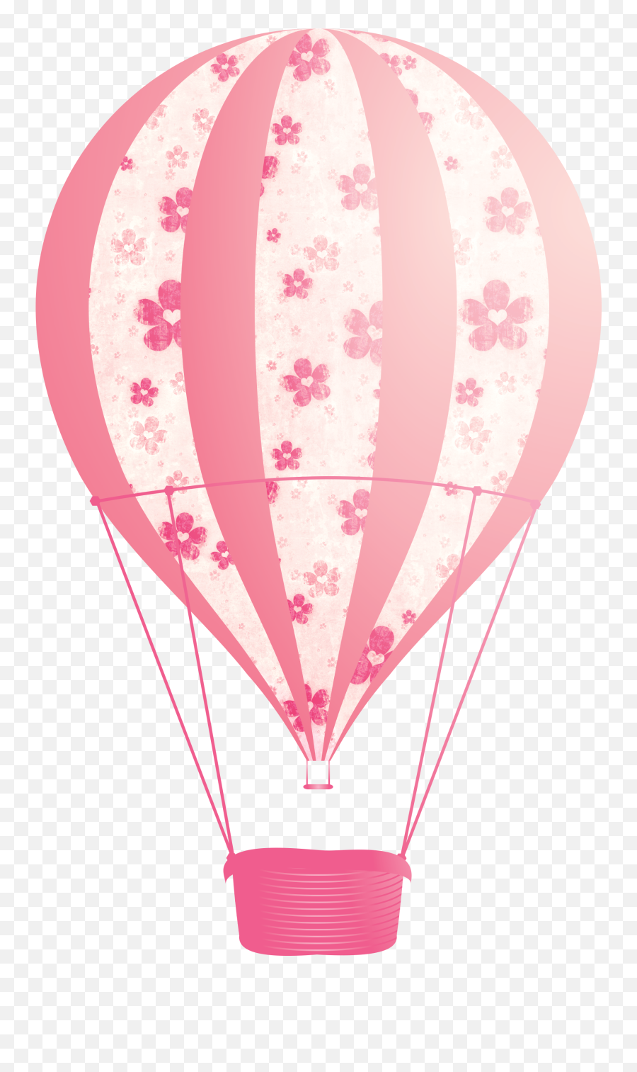 Download Hd Pink Hot Air Balloon Clipart - Hot Air Balloon Emoji,Pink Balloon Clipart
