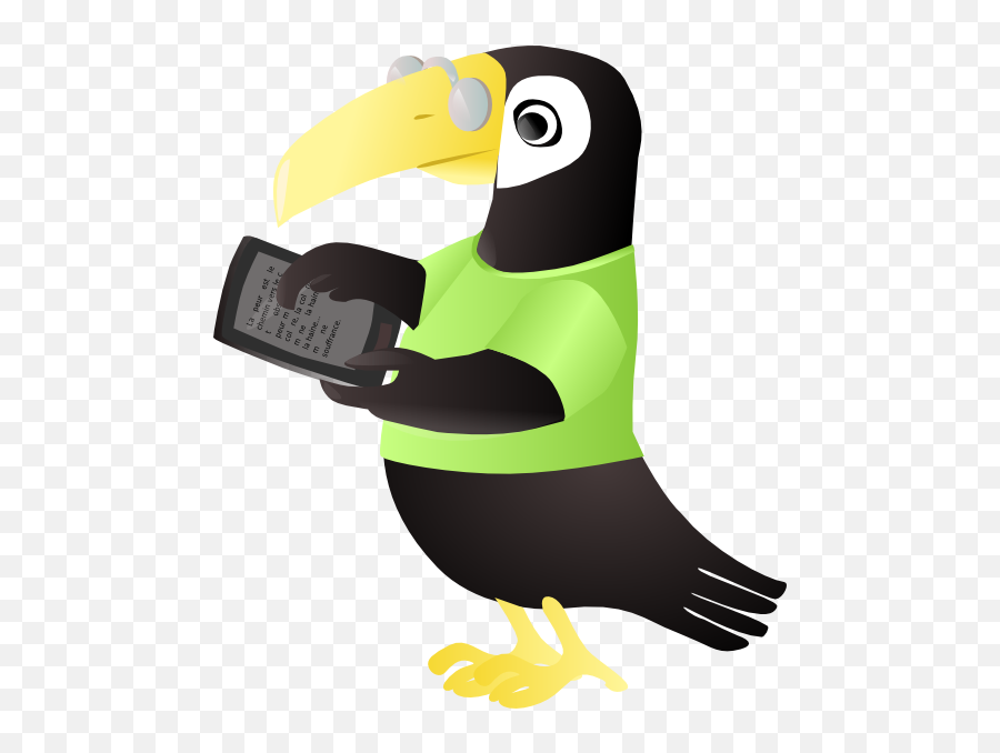 Toucan With Tablet Clip Art At Clker - Schlaukopf Grundschule Emoji,Toucan Clipart