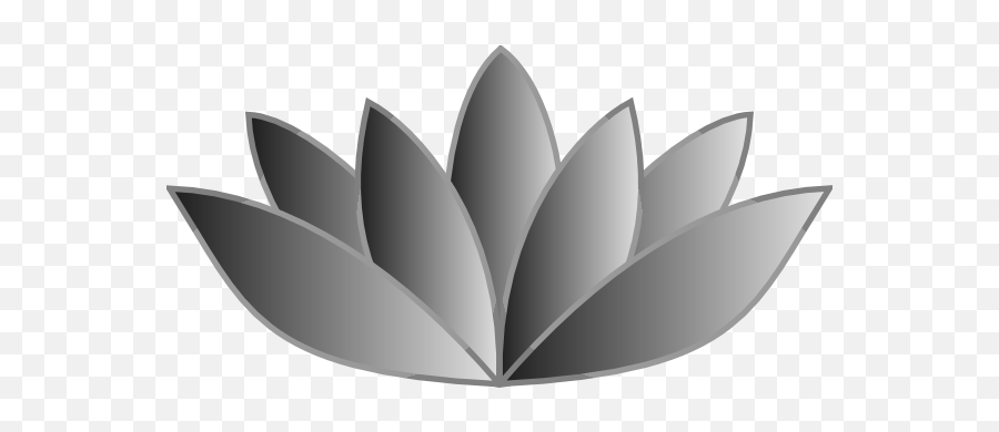 Gray Lotus Flower Clip Art At Clker - Grey Lotus Clipart Emoji,Lotus Flower Clipart