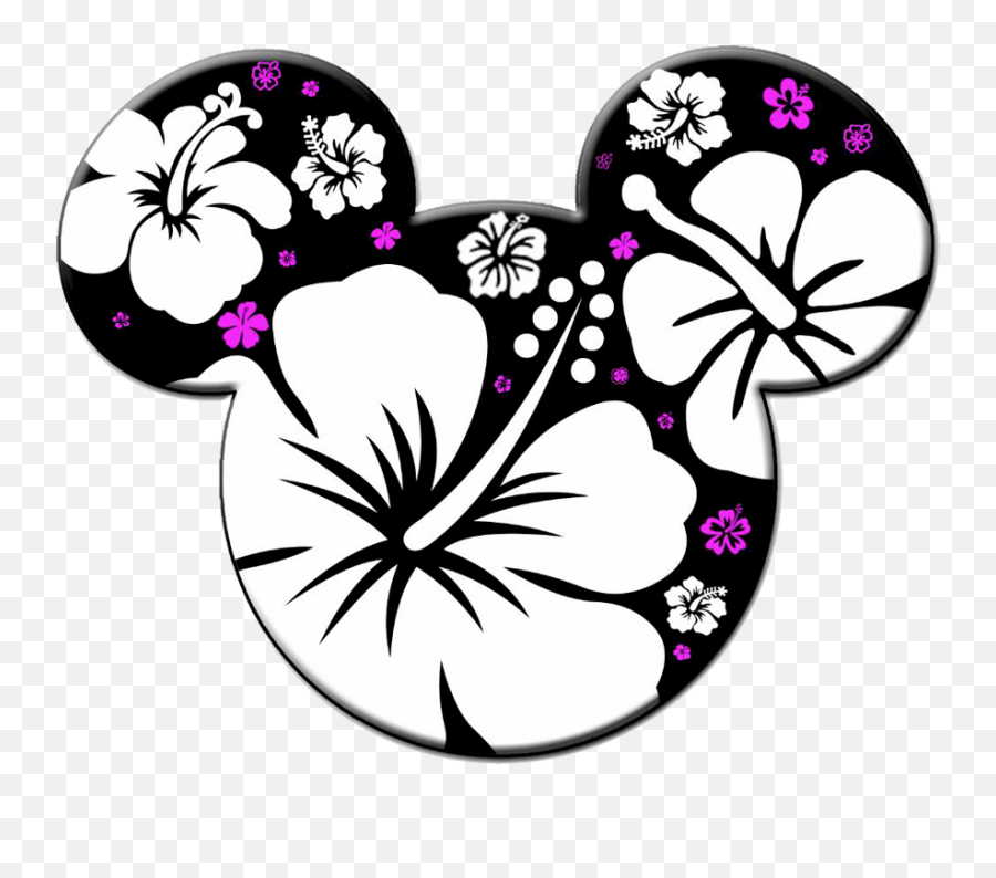Mickey Mouse Tattoos Disney Silhouette - Mickey Mouse Head With Flowers Emoji,Mickey Mouse Ears Clipart