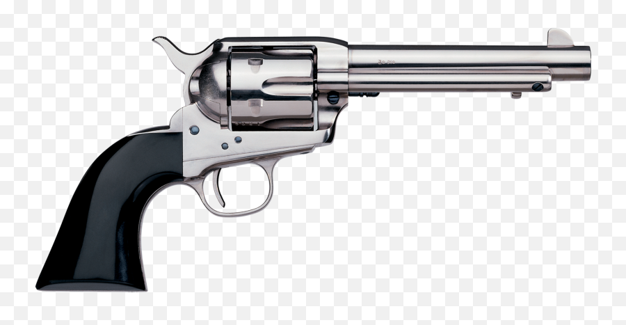 1873 Single - Action Cattleman Revolver Polished Nickel Uberti Emoji,Revolver Transparent