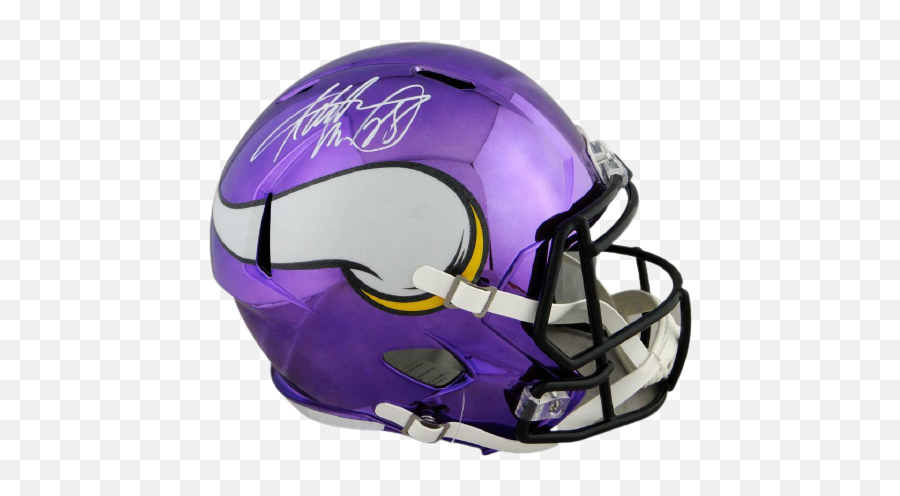 Adrian Peterson Minnesota Vikings Signed Minnesota Vikings Full - Sized Chrome Helmet White Bas Coa Revolution Helmets Emoji,Minnesota Vikings Png