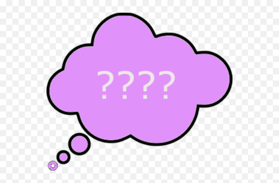 Cartoon Thinking Bubble - Thought Bubble Emoji,Thought Bubble Clipart