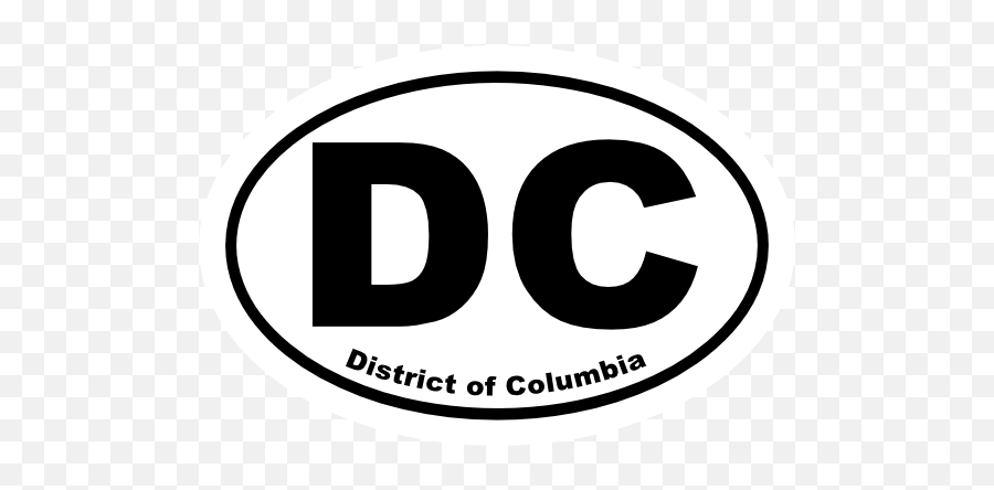 Columbia Washington Dc Oval Sticker - Dot Emoji,Washington Dc Clipart