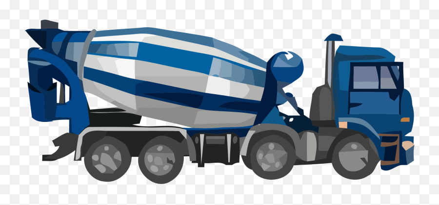 Truck Png Clipart - Cement Truck Basic Blue Clipart Png Cement Mixer Cement Truck Drawing Emoji,Mixer Clipart