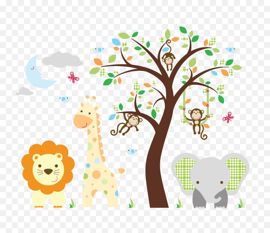 Childrenu0027s Home U0026 Furniture Personalised Jungle Animal Train Emoji,Jungle Animal Clipart