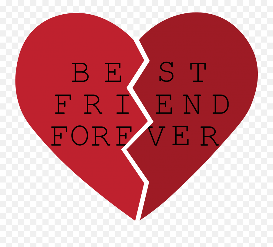 Broken Friendship Clipart Transparent - Best Friends Heart Png Emoji,Friendship Clipart
