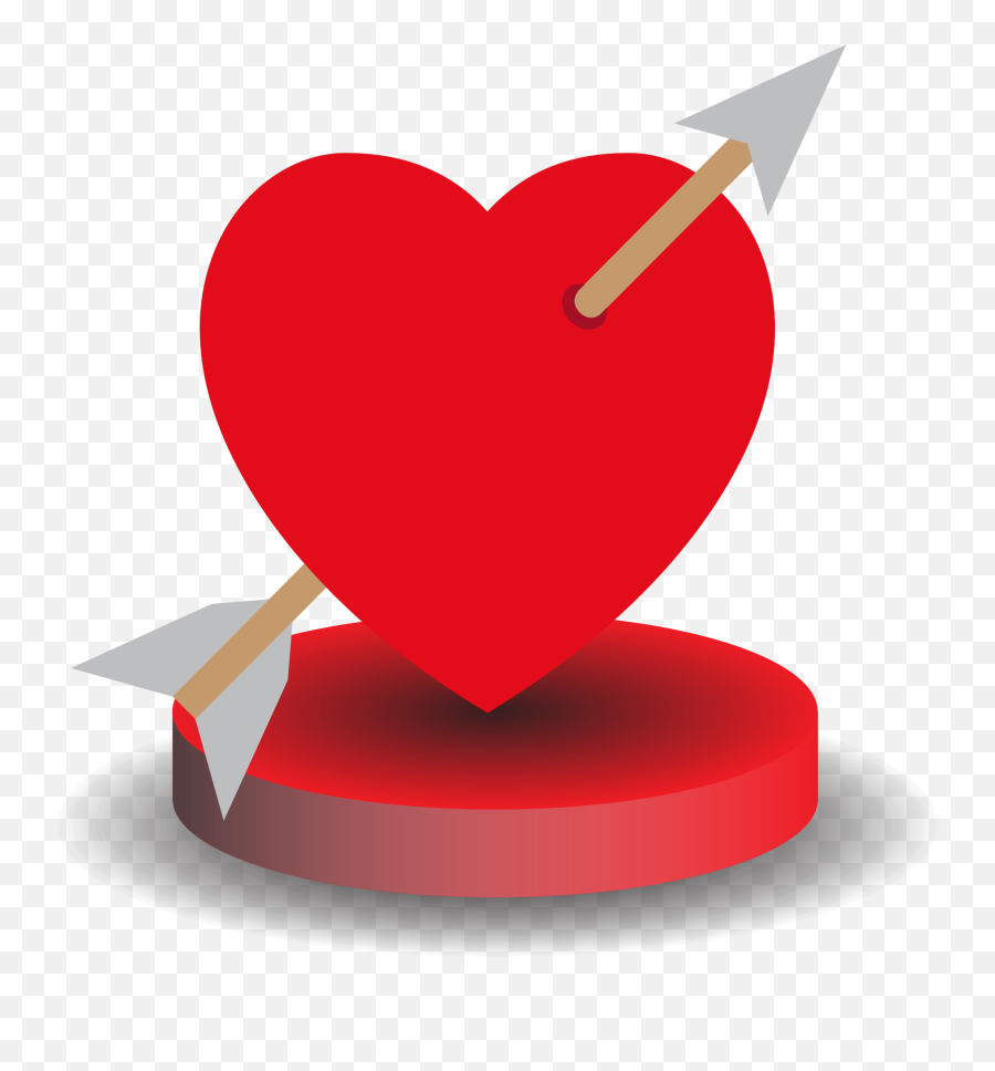 Free Heart With Arrow In Round Disc 1186900 Png With Emoji,Frisbee Png