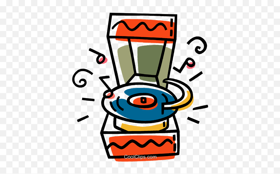 Records Being Played On A Record Player Royalty Free Vector - Sketch Emoji,Record Clipart