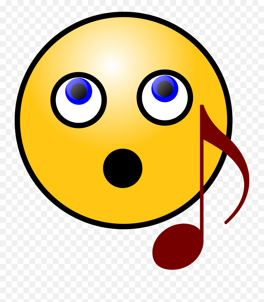 White Smiley Face Png - Choir Emoji,Smiley Face Png