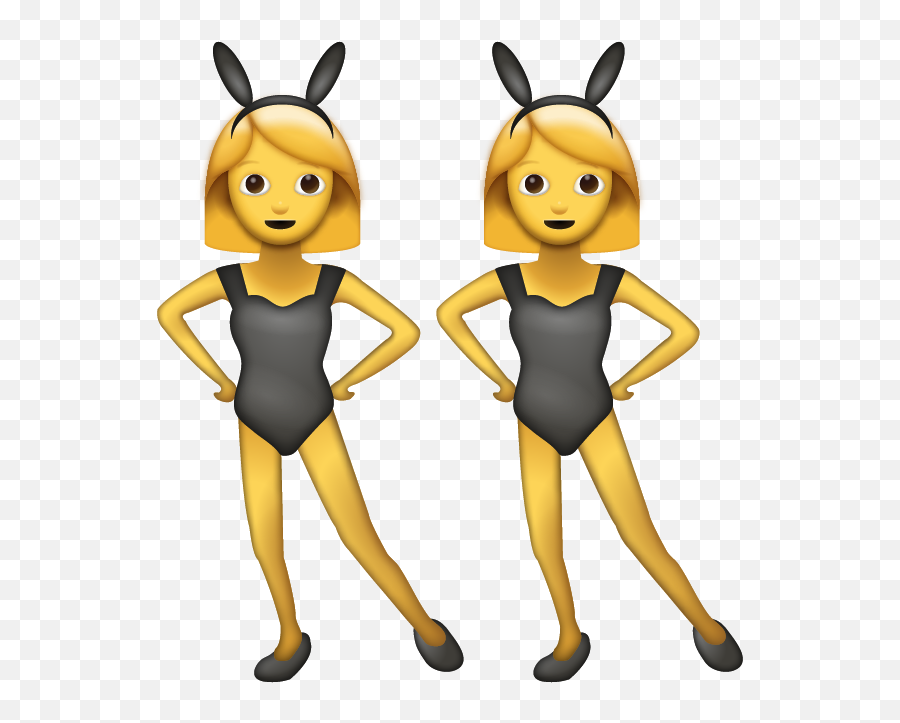 Women Bunny Emoji Free Download Ios Emojis - Bunny Ears Emoji Png,Bunny Ears Png