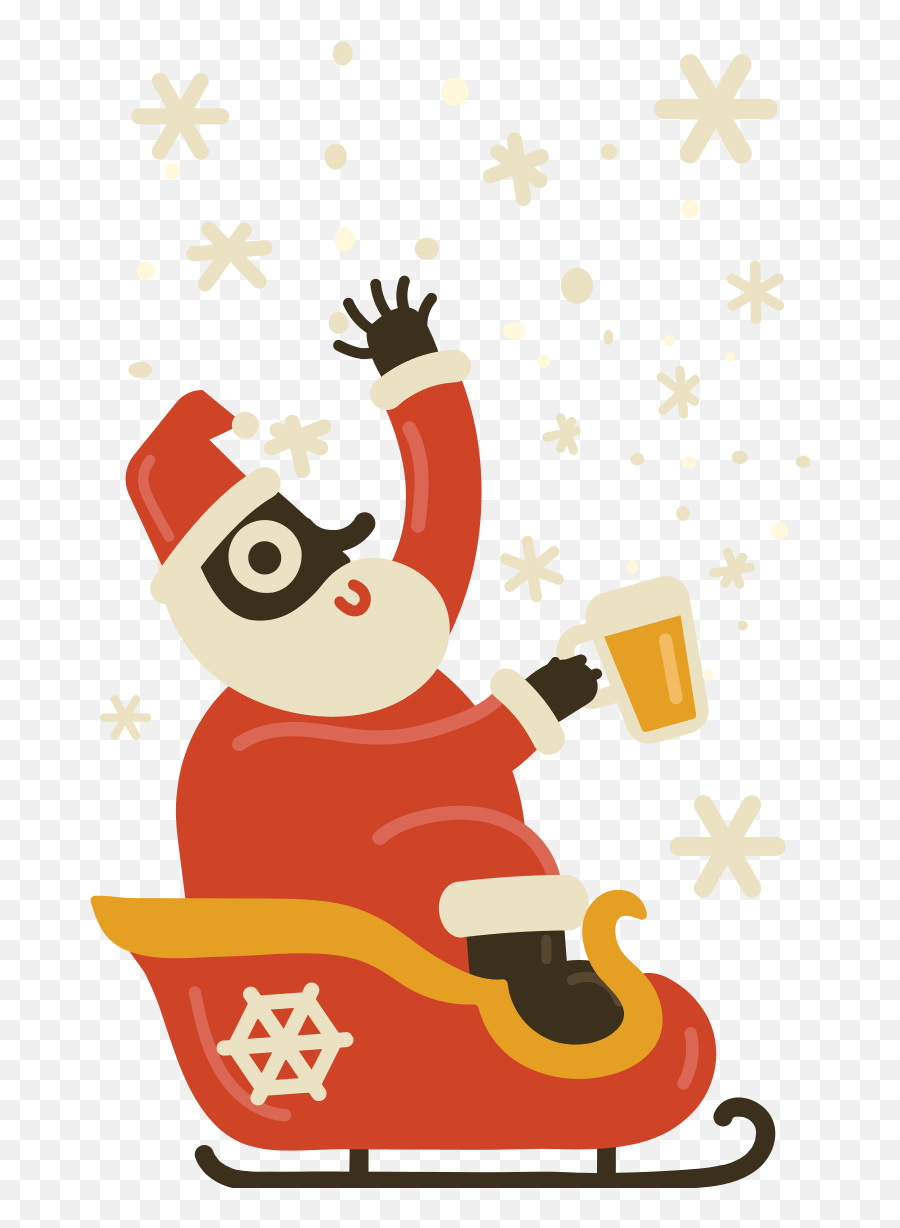 New Year Clipart Free Vector Images - Santa Claus Emoji,Sledge Clipart