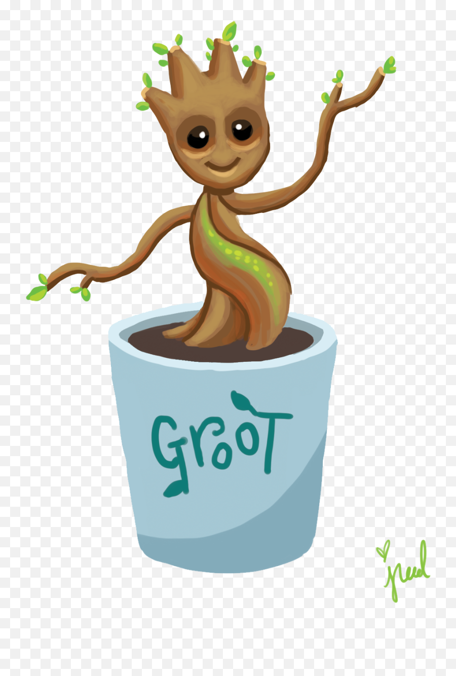 Groot Png - Rocket Baby Groot Guardians Of The Galaxy Emoji,Groot Clipart
