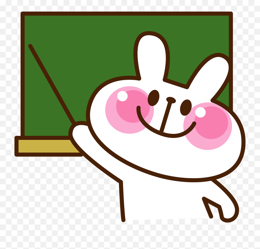 Rabbit Acting As Teacher Clipart - Rabbit Teacher Clipart Emoji,Acting Clipart