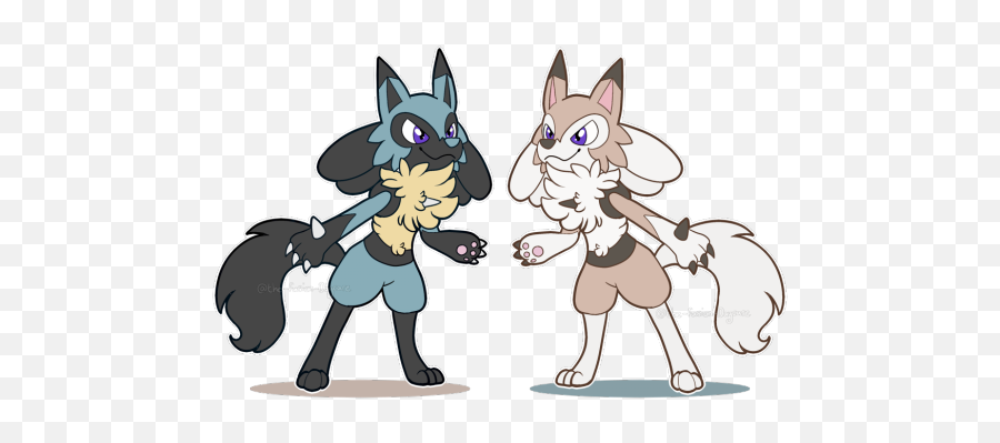 Lycanroc And Lucario Transparent Png - Fusion Lucario And Mewtwo Emoji,Lucario Transparent