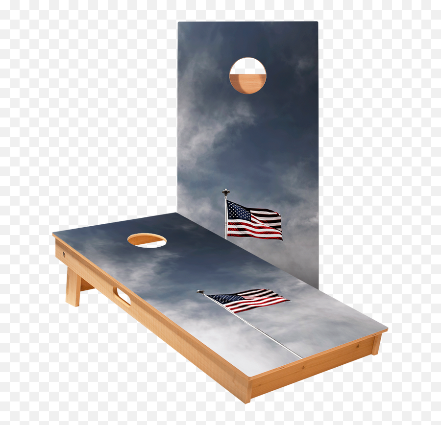 American Flag Pole Regulation Cornhole Boards Bag Toss Game Emoji,American Flag On Pole Png