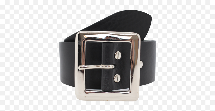 Mens Genuine Black Leather Belt Silver Rectangle 2 Inch Emoji,Black Belt Png