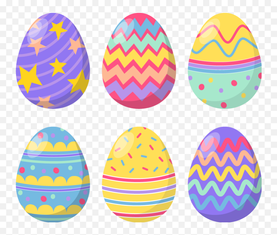 Patterned Easter Eggs Wall Decor Emoji,Easter Eggs Clipart Black And White