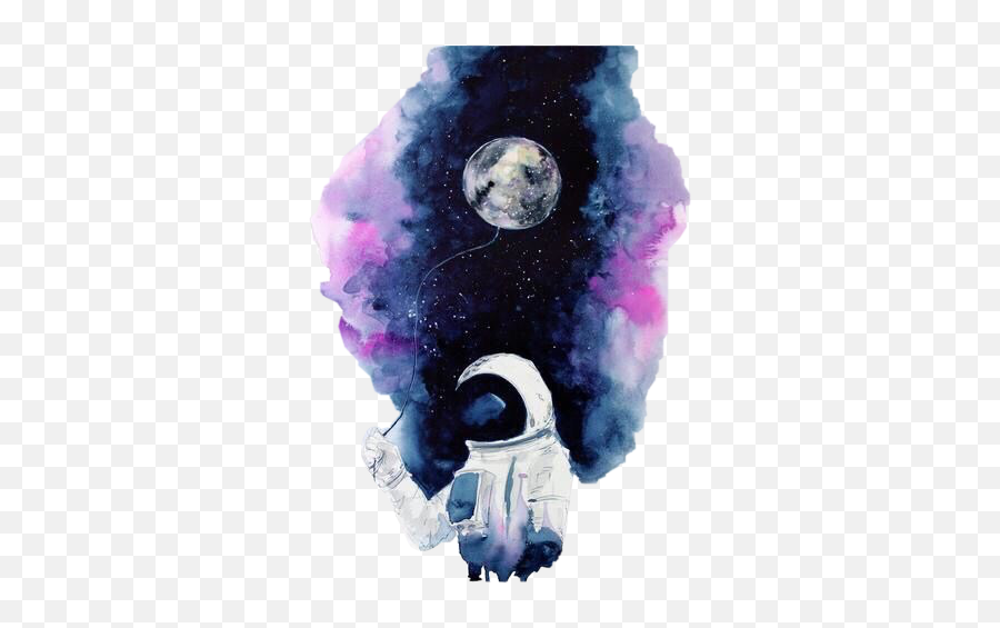 Download Hd Galaxy Space Astronaut Moon Tumblr Freetoedit Emoji,Tumblr Moon Png