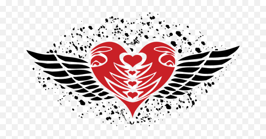Free Heart Grunge 1187314 Png With Transparent Background - Wings Emoji,Grunge Png