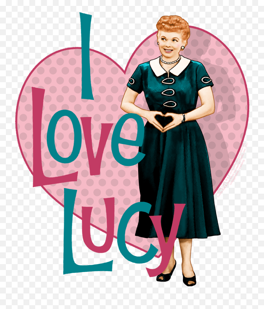 I Love Lucy Heart You Mens Crewneck - Love Lucy Clip Art Emoji,I Love Lucy Logo