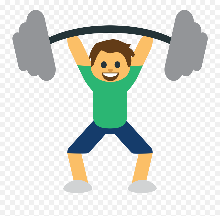 Person Lifting Weights Emoji Clipart Free Download - Weights,Weights Clipart