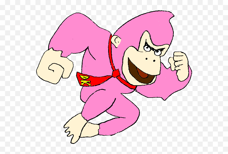 Funky Kong - Pink Donkey Kong Transparent Transparent Png Donkey Kong Pink Emoji,Donkey Kong Transparent