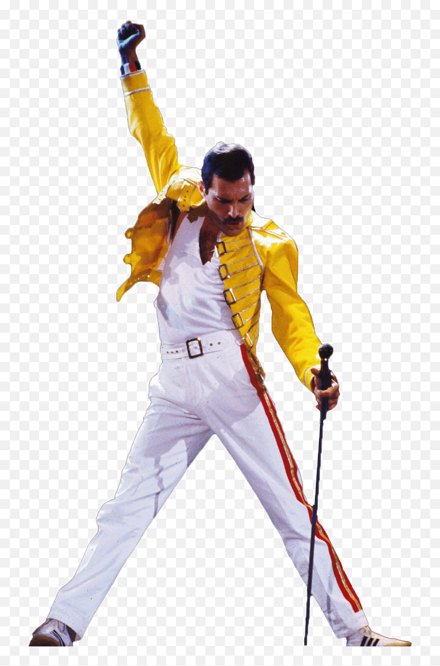 Download Freddie Mercury Pose - Freddie Mercury Yellow Jacket Emoji,Freddie Mercury Png