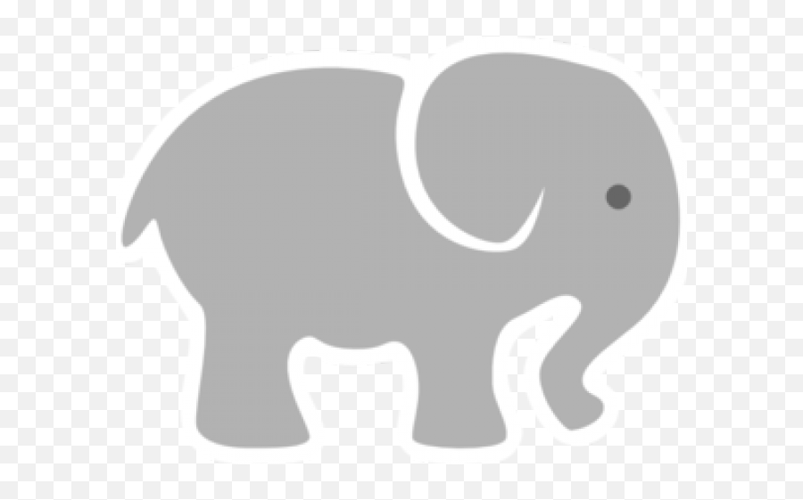 Cute Elephant Silhouette Clip Art - Silhouette Elephant Clipart Emoji,Elephant Silhouette Clipart