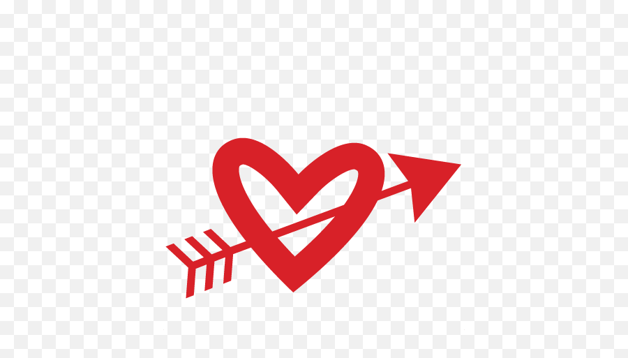 Arrow Through Heart Svg Scrapbook Cut - Cricut Cute Heart Svg Emoji,Heart Silhouette Png