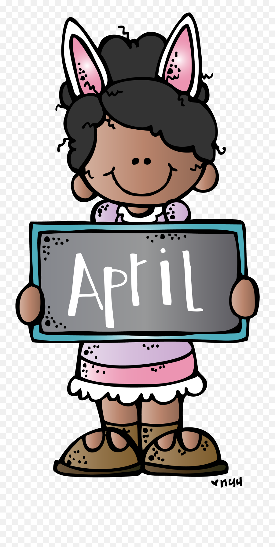 April Mkb C Melonheadz Illustrating Llc 2014 Coloredpng - Melonheadz April Clipart Emoji,Elementary School Clipart