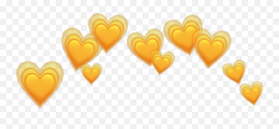 Download Hd Yellow Heartcrownemojilol - Heart Emoji Heart Yellow Png,Lol Emoji Png