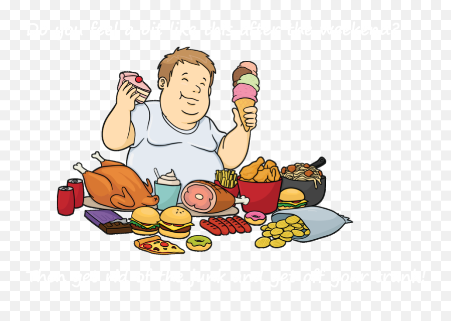 Meal Clipart Unhealthy Food - Junk Food Eating Png Emoji,Junk Food Clipart