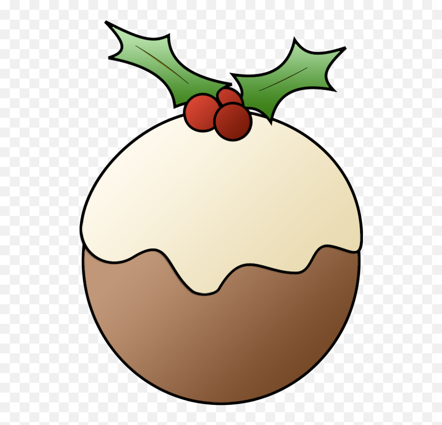 Christmas Pudding - Clipart Christmas Food Emoji,Food Clipart