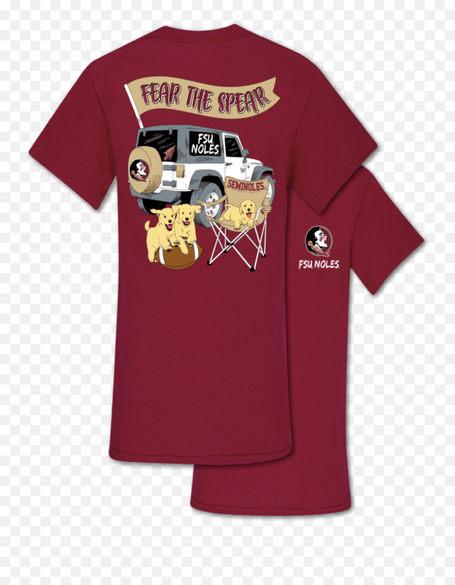 Florida State Seminoles Jeep - Short Sleeve Tshirt By Southern Couture Florida State Jeep Emoji,Florida State Seminoles Logo