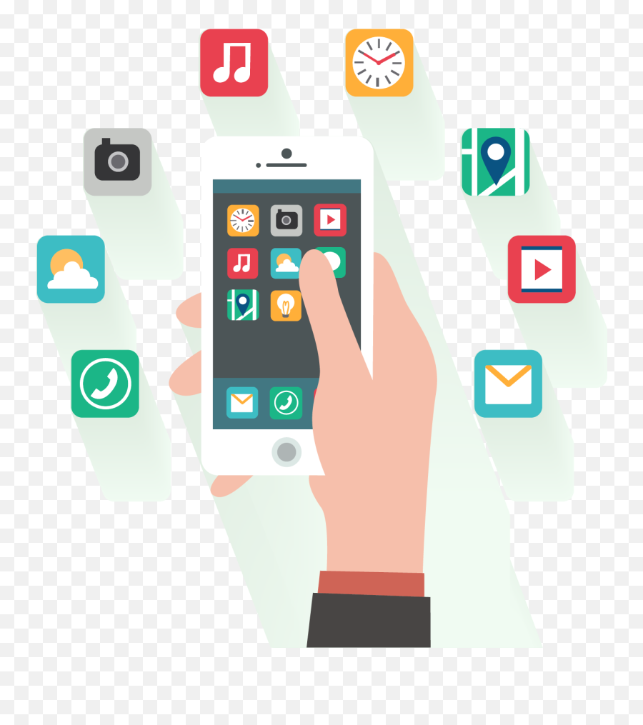 Smartphone Mobile App Development Flat Emoji,Smart Phone Clipart