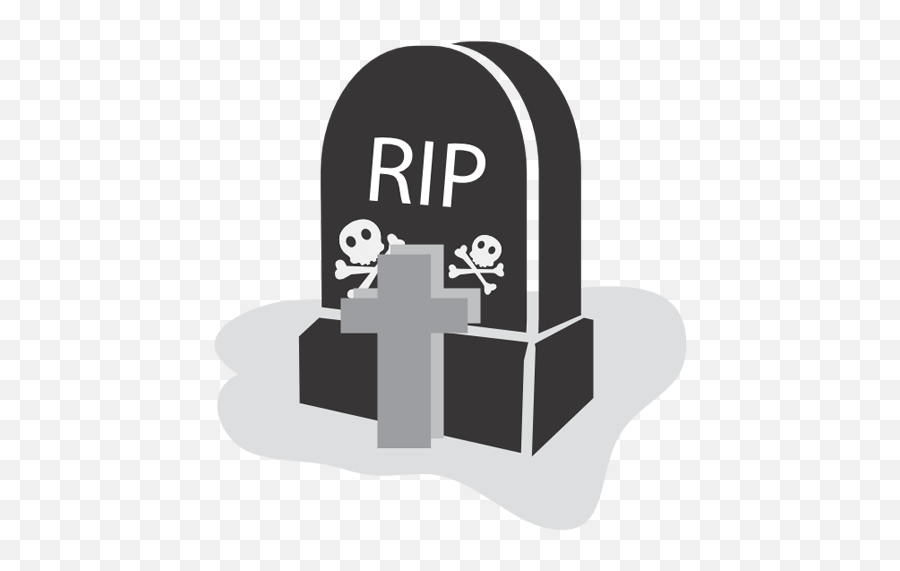 Free Tombstone Clipart - Rip Ico Emoji,Tombstone Clipart