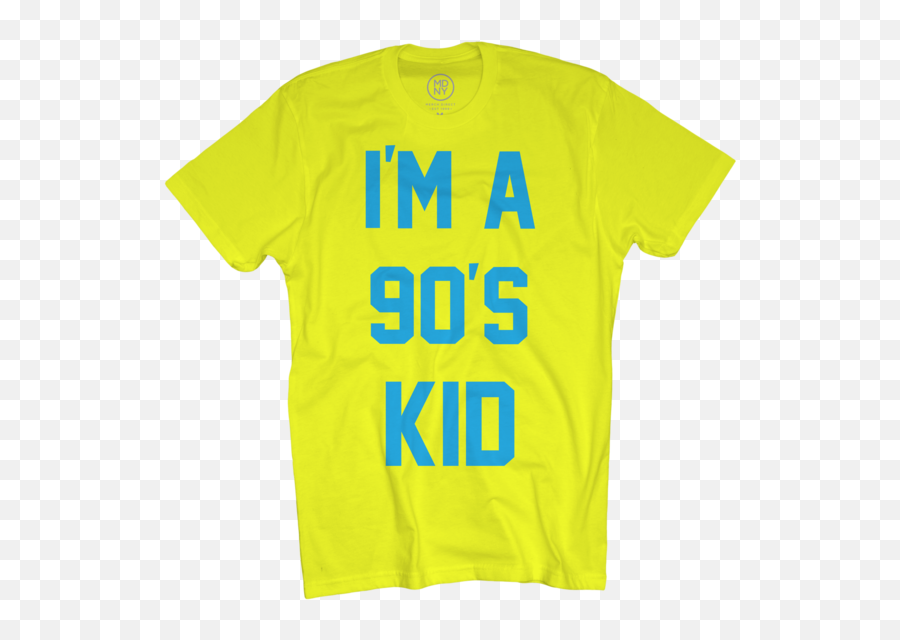 I Love The 90s - 90s Kid On Neon Yellow Tshirt Emoji,90's Png
