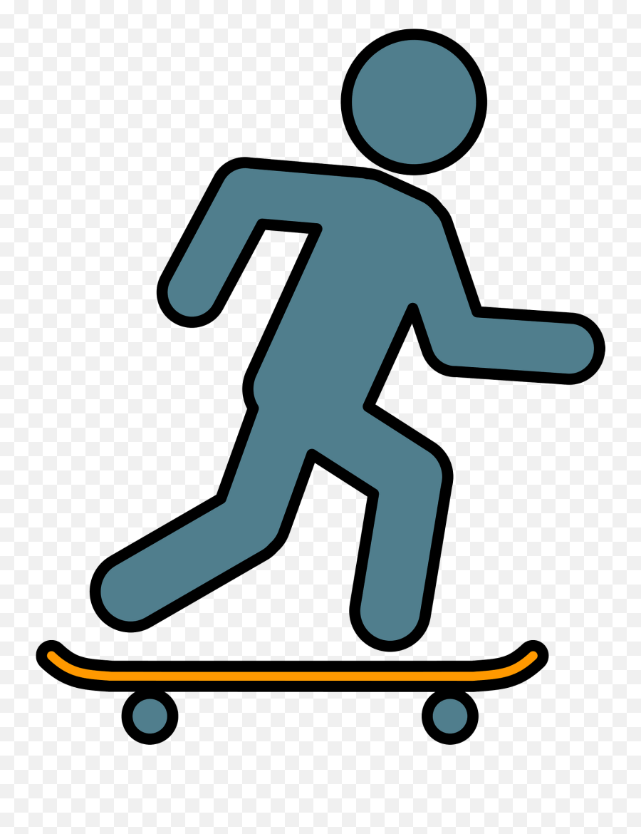 Skateboarder Clipart Free Download Transparent Png Creazilla - Skateboard Wheel Emoji,Skateboard Clipart