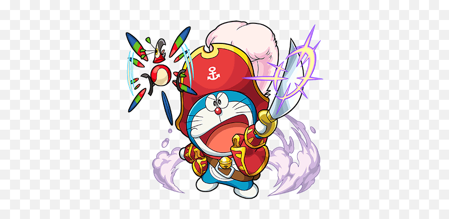 Doraemon - Captain Hat Monster Strike Wiki Fandom Emoji,Doraemon Png