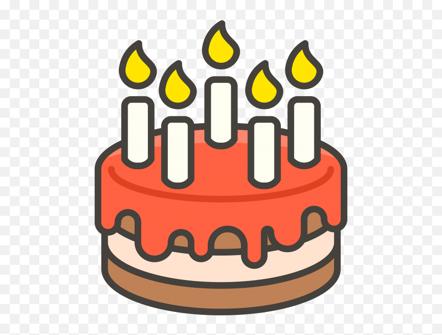 Birthday Cake With Candle Emoji Icon Png Transparent Emoji,Transparent Candle