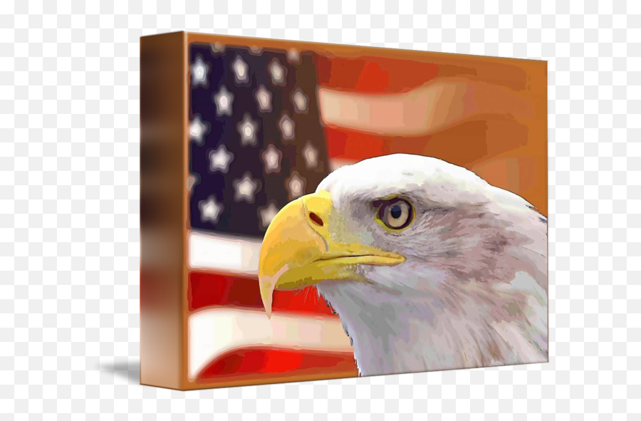 Usa Flag Eagle By Rogue Art Emoji,American Flag Eagle Png
