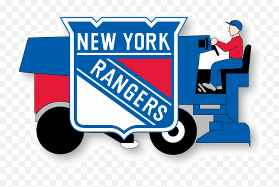 New York Rangers Zamboni Pin - New York Rangers Logo Emoji,New York Rangers Logo