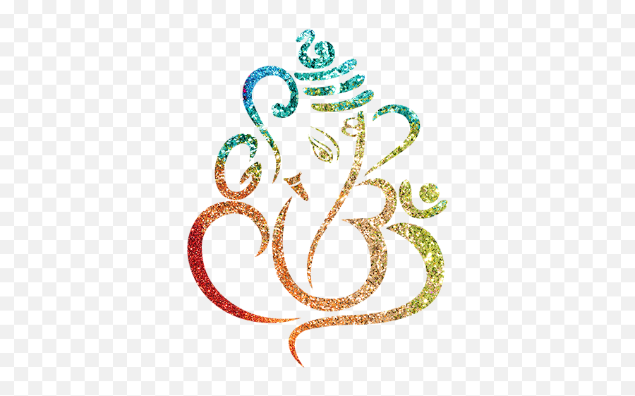 Vighnaharta Ganesh Ji Ganpati Sparkle Mixed Colored Emoji,Sparkle Transparent Background